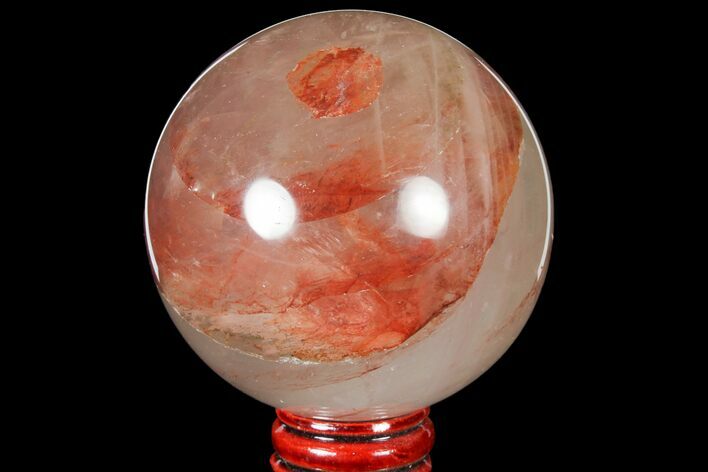 Polished Hematoid (Harlequin) Quartz Sphere - Madagascar #121628